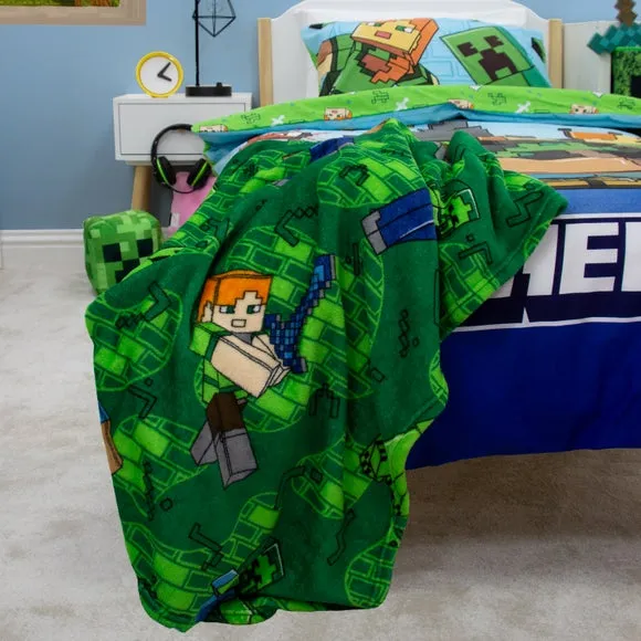 Minecraft Levels Fleece Blanket 100cm x 150cm