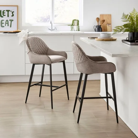 Hudson Bar Stool, Faux Leather 2