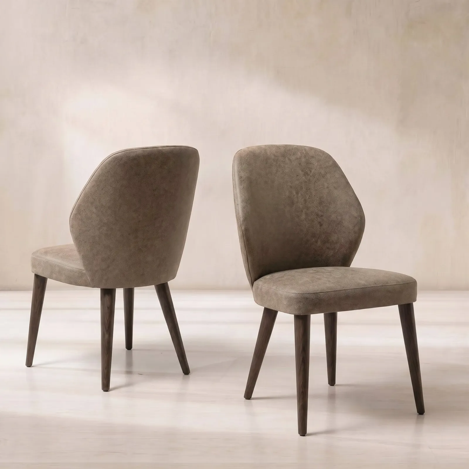 Stone Italia Srl Byrd Dining Chair, Brown Fabric | Barker & Stonehouse