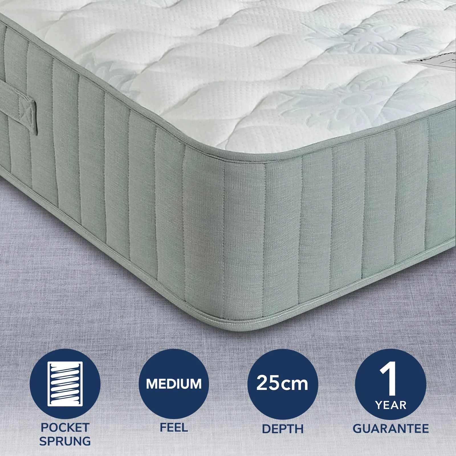 Sensation Medium 1200 Pocket Memory Foam Mattress White