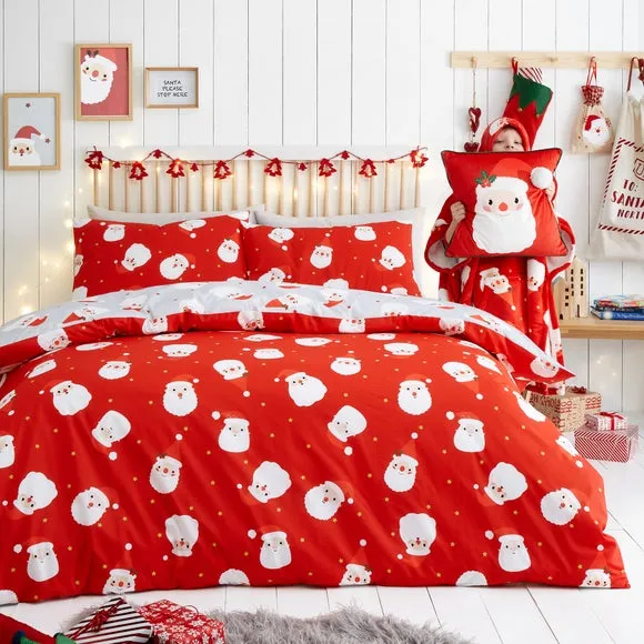Happy Santa Duvet Cover & Pillowcase Set 5