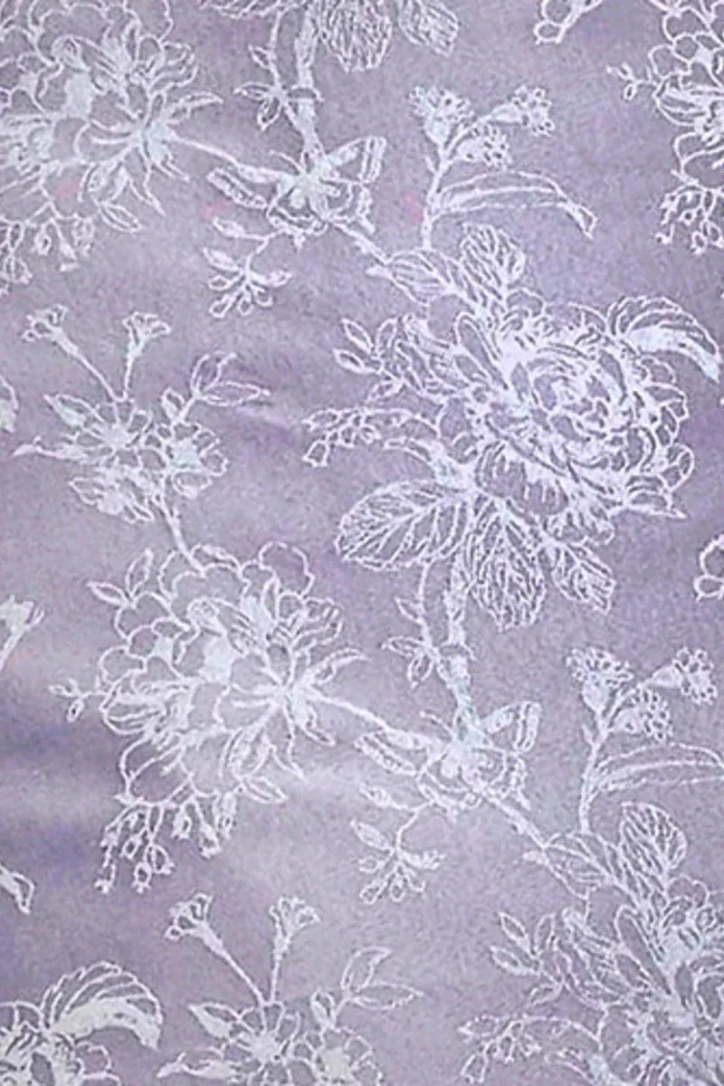 Dreams & Drapes 'Jasmine' Floral Jacquard Duvet Cover Set in Lavender 2