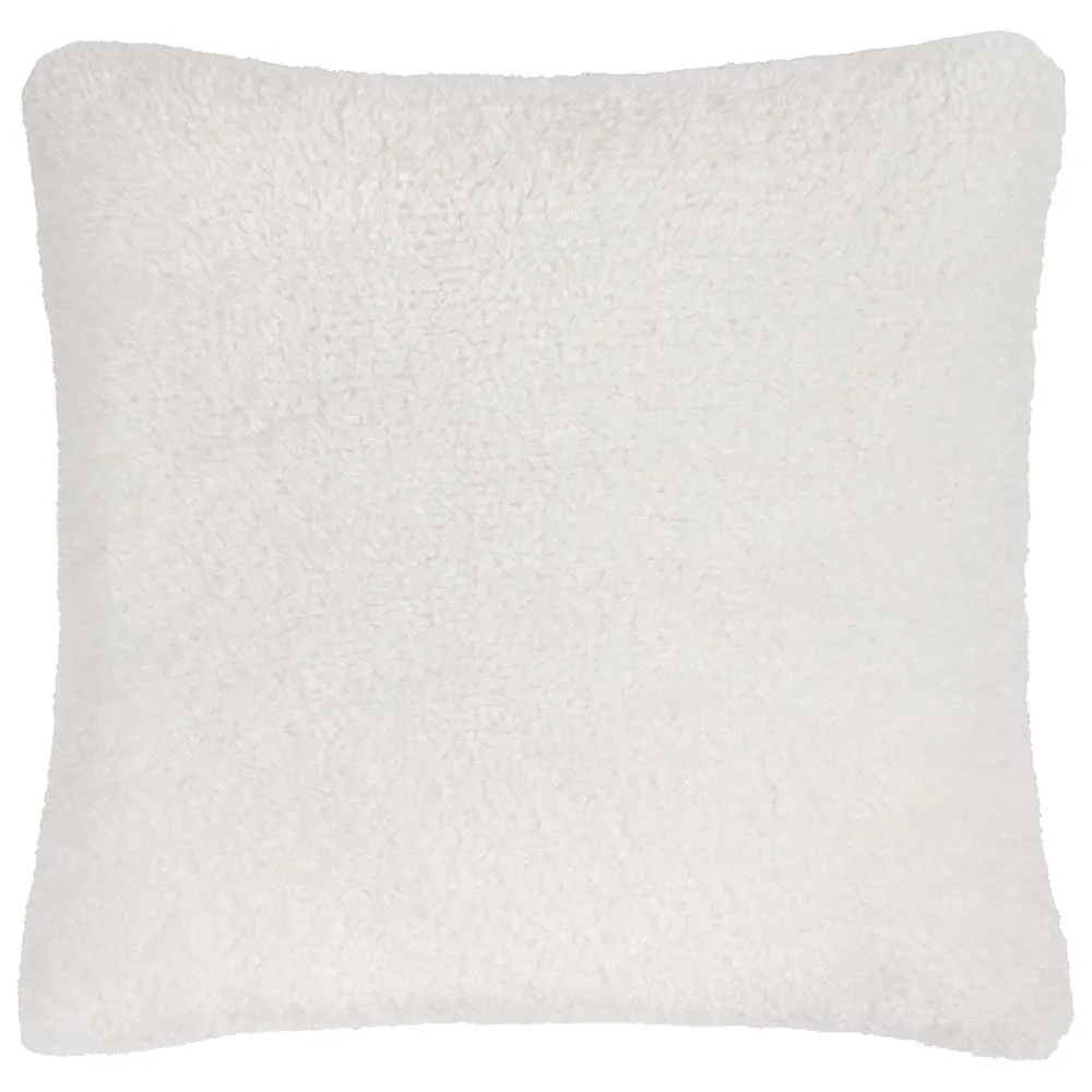 Yard Olann Faux Shearling Cushion in White 2