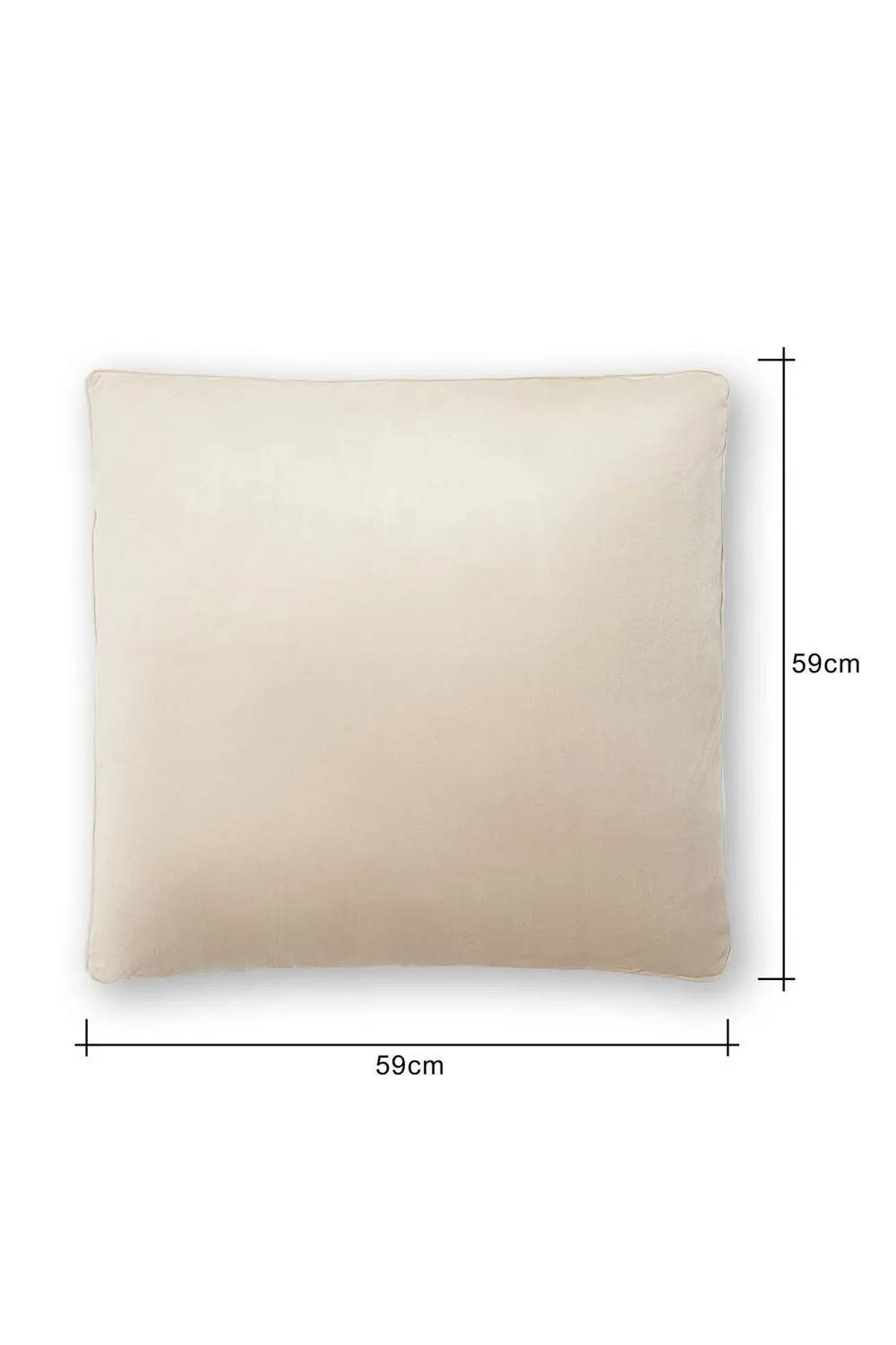 BHS Large Velour Piped Cushion in Natural 3