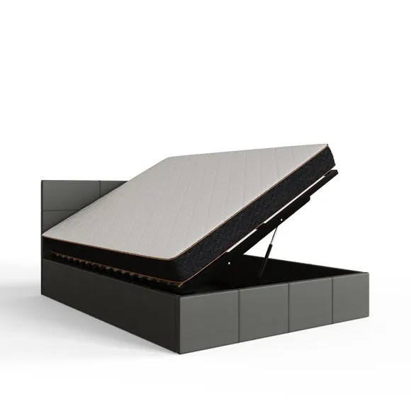 Side Lift Ottoman Bed, Faux Leather 6