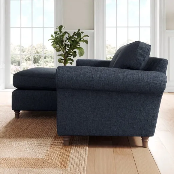 Flori Soft Chenille Corner Chaise Sofa 3