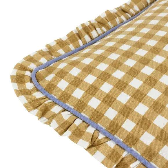 Furn. Maude Gingham Cotton Square Cushion 2