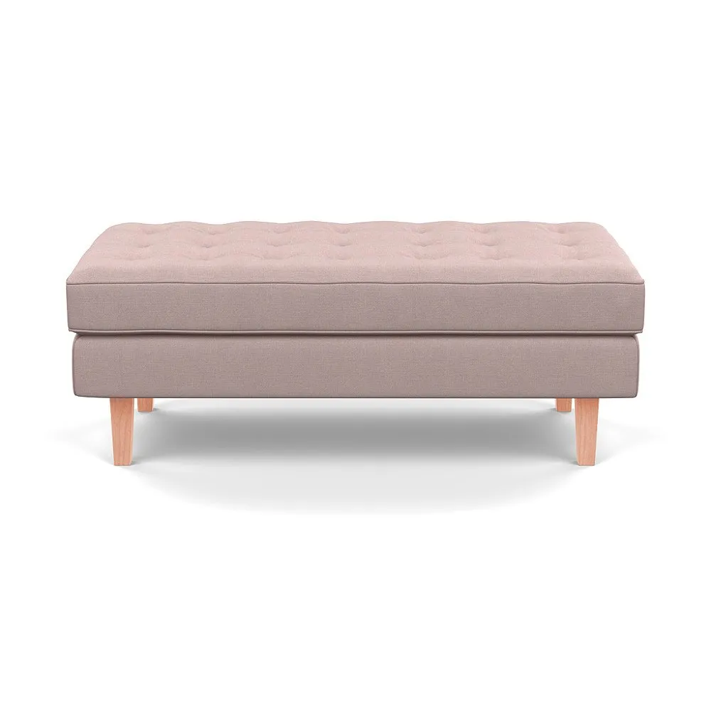 Heal's Hepburn Ottoman Siena Cotton Dusky Pink Natural