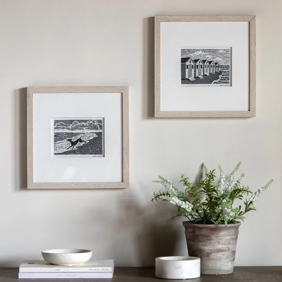 Cedar and Sage Set of 2 By the Sea Typography Framed Prints
