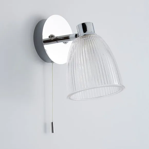 Bremont Ribbed Glass Bathroom Wall Light 2