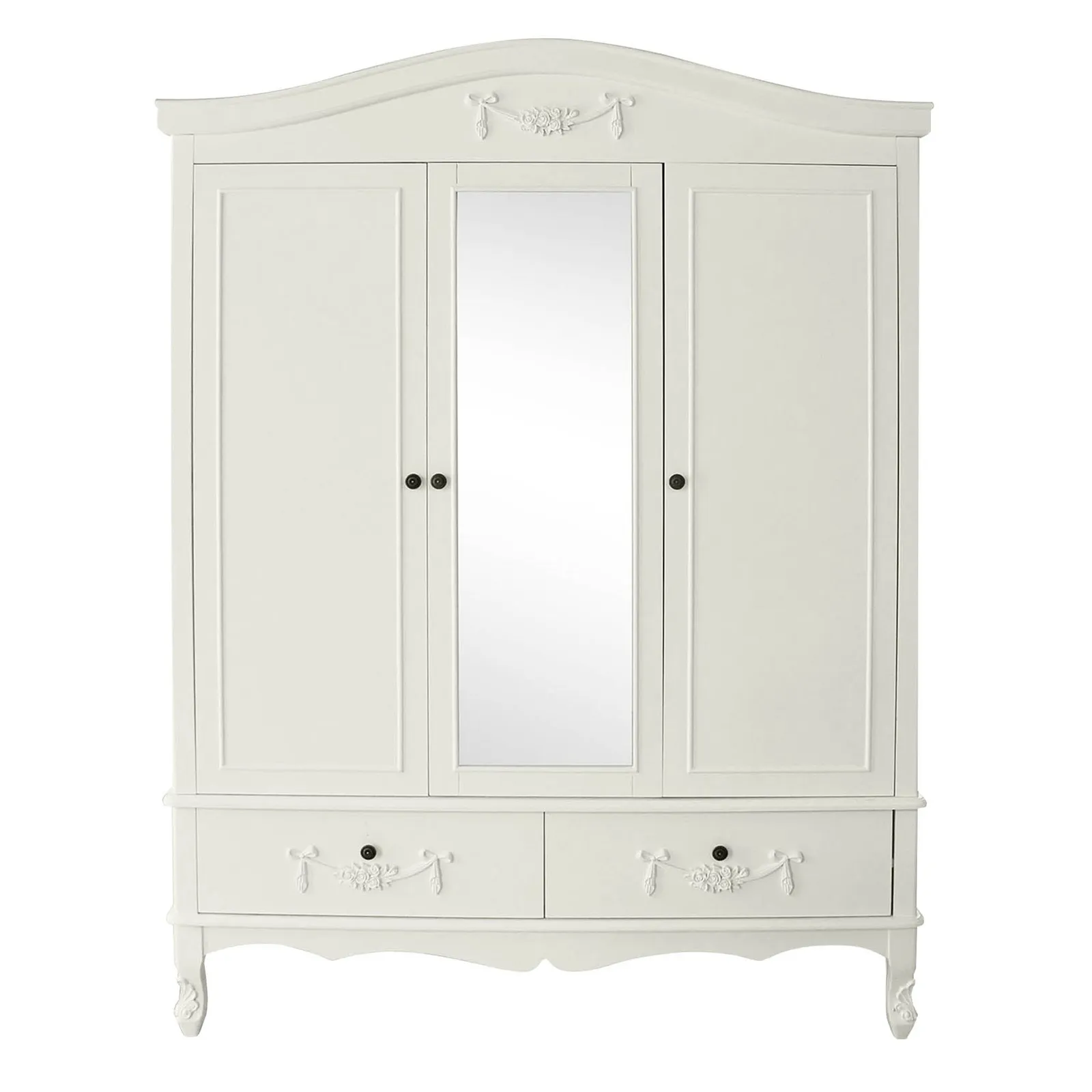 Toulouse Ivory Triple Wardrobe White