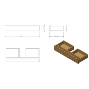 Concept Internal Drawer for 800mm Shaker Vanity Unit 2