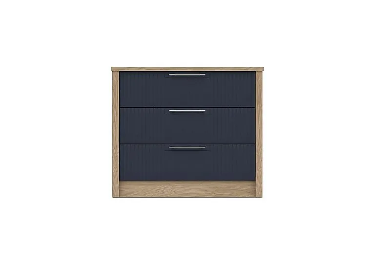 Chelsea 3 Drawer Chest with Silver Handles - Royal Blue