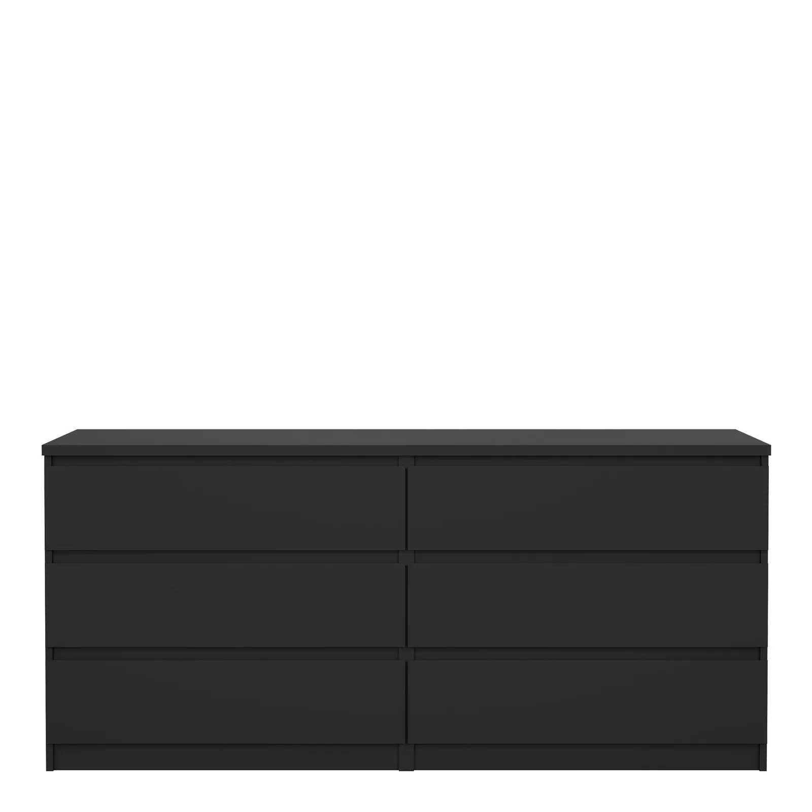 Furniture To Go Naia Wide Chest of 6 Drawers (3+3) in Black 2