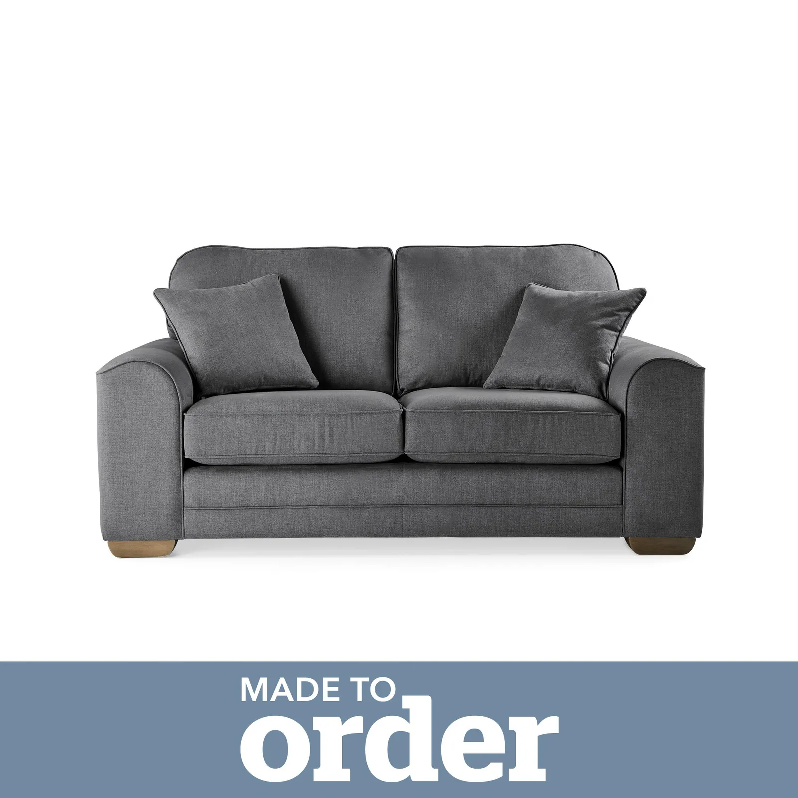 Morello 2 Seater Sofa Brushed Plain Fabric Brushed Plain Pewter