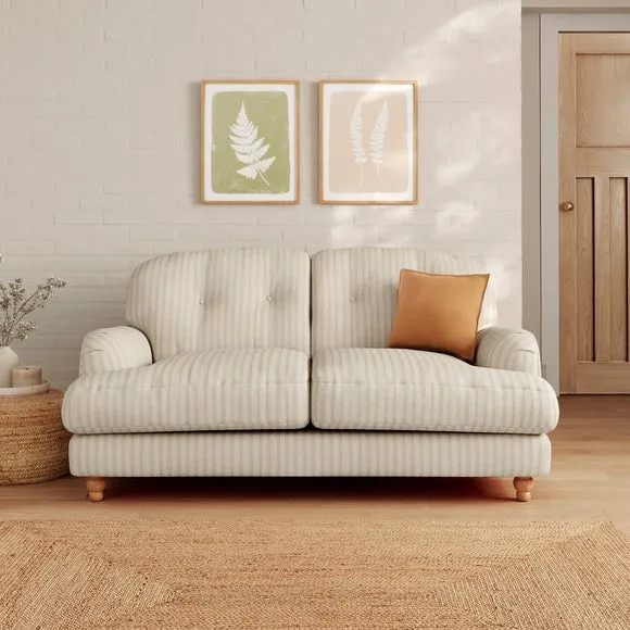 Martha Chunky Chenille Stripe 2 Seater Sofa 1
