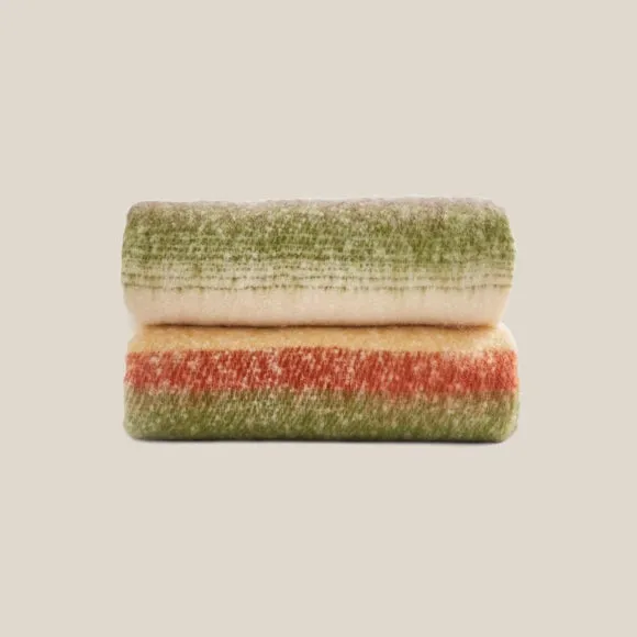 Timeless Ombre Stripe Mohair Throw Blanket, 130cm x 180cm 3