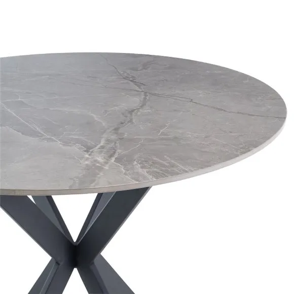 Talia 4 Seater Round 4 Seater Dining Table, Sintered Stone 2