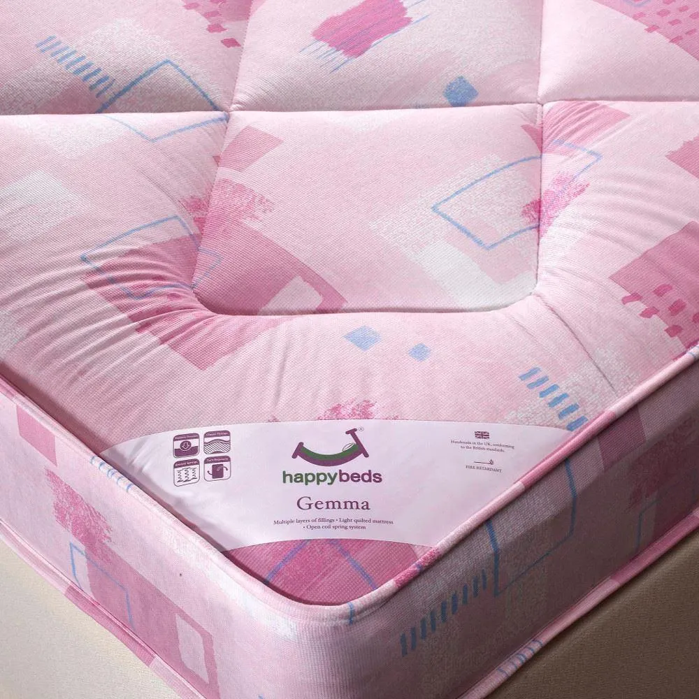 Gemma Pink Spring Kids Mattress - 4ft6 Double (135 x 190 cm)