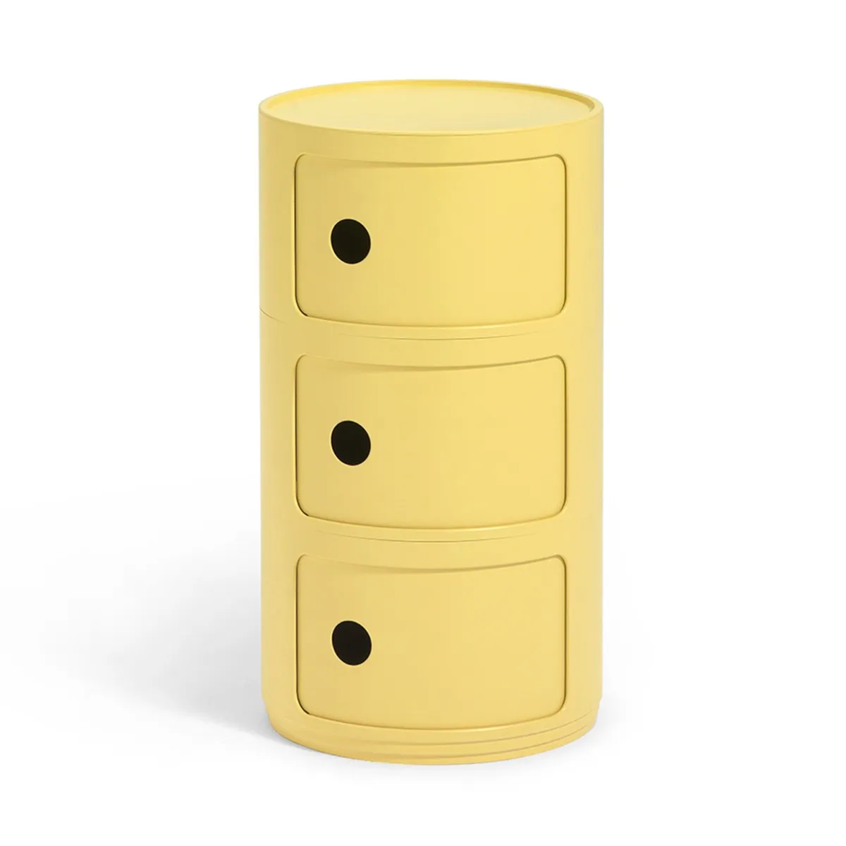 Kartell Componibili Bio 3 Drawer Storage Unit Table, Yellow Plastic | Barker & Stonehouse 3
