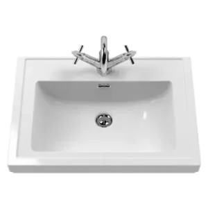 Wickes Haven Misty Blue Wall Hung Vanity Unit & Haven Basin - 579 x 600mm 2