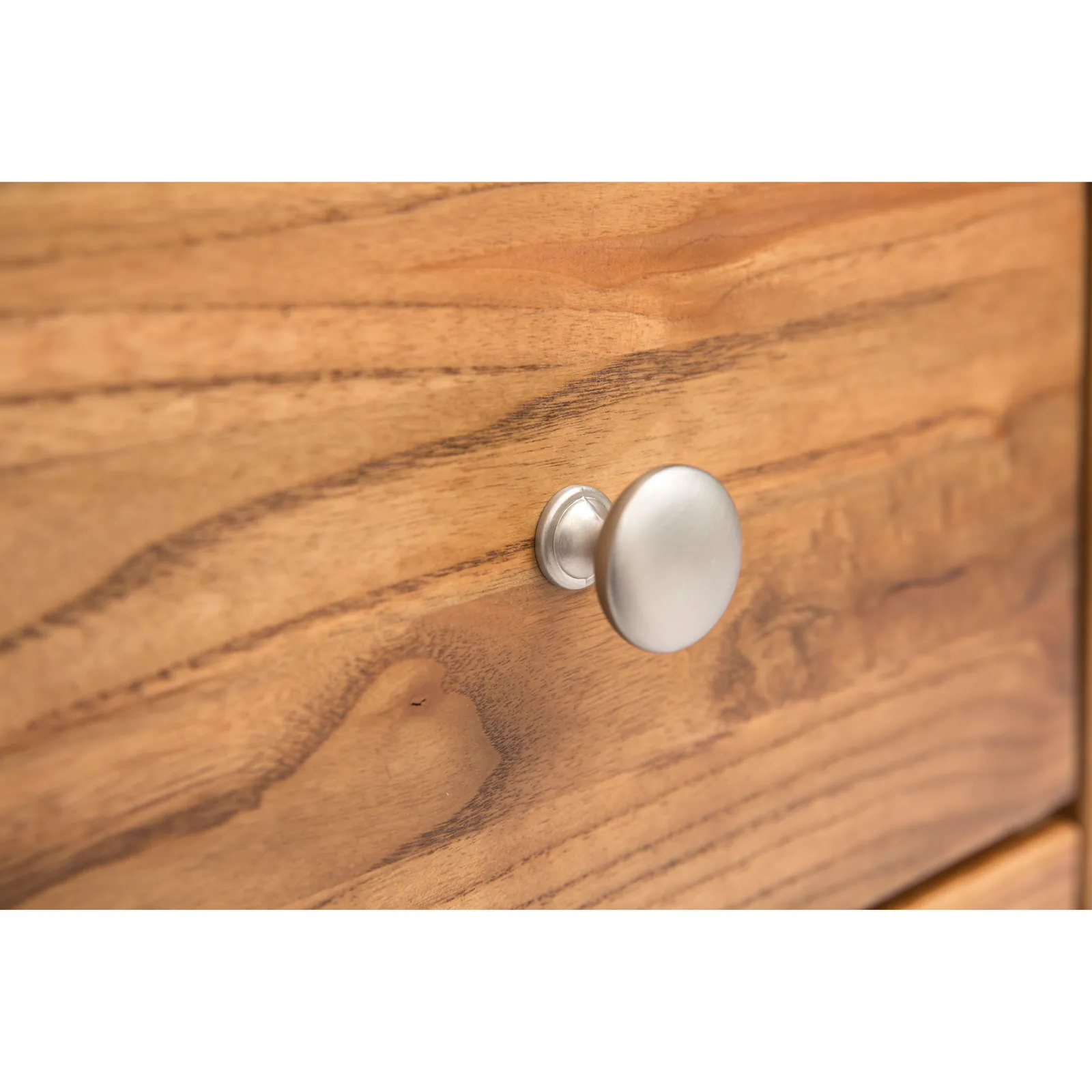 Cabinet Bits Salerno 5 Drawer Chest of Drawers Chrome Knob in Natural 5