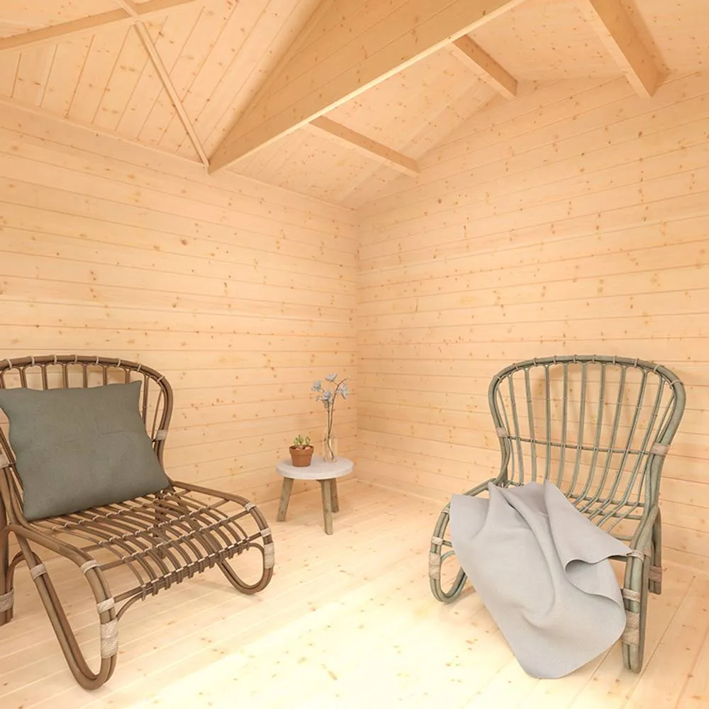 Buttercup Farm 14x10 The Victoria 28mm Cabin - L415 x W295 x H272.6 cm in Natural 6