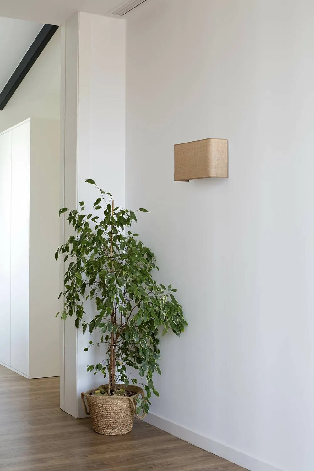 Netlighting Otton Rectangle Horizontal Jute Wall Lamp 2L in Beige 2
