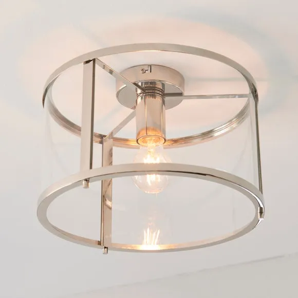 Vogue Beckett Industrial Flush Ceiling Light