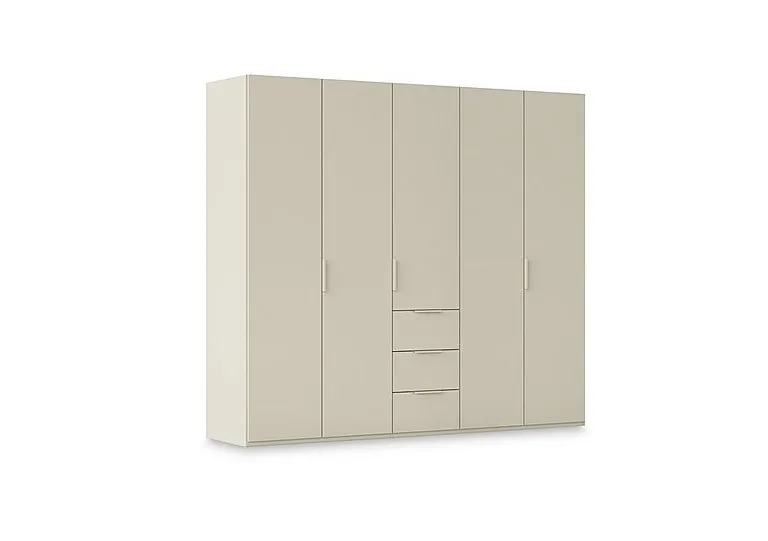 Haven 251cm 5 Door Combi Wardrobe with Décor Doors