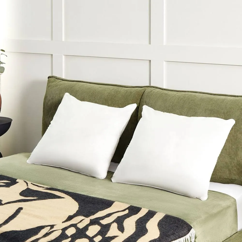 Wyld and Coco Pair High Profile Pillows White Lyocell and Japara Cotton Cover