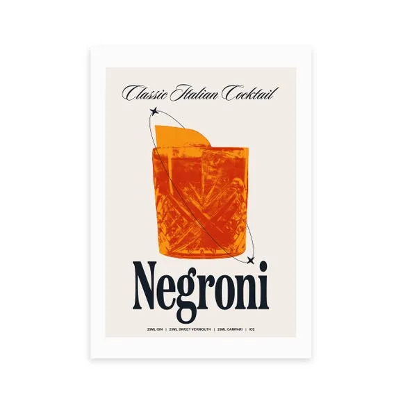 East End Prints Negroni Print by HollieGraphik 2