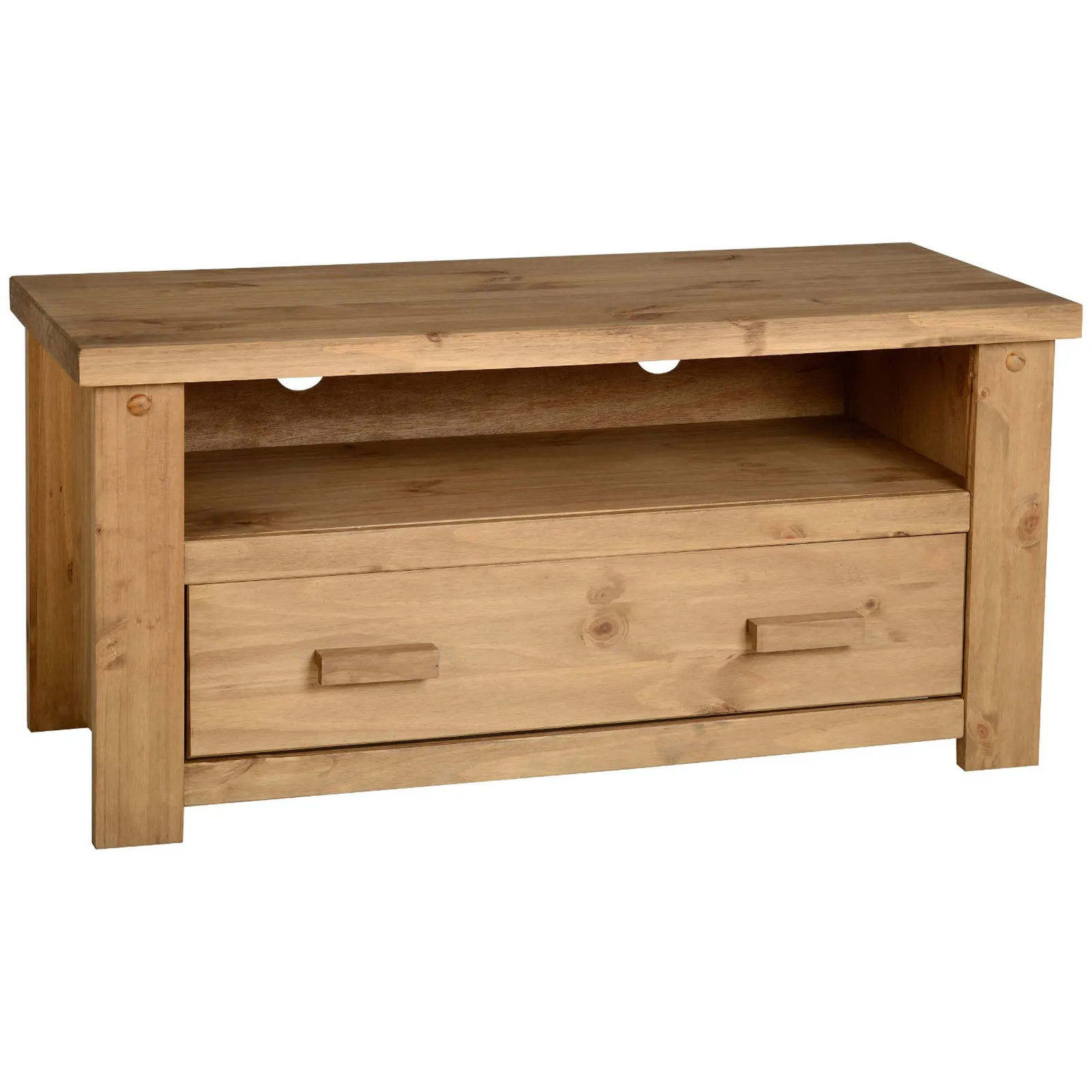 Tortilla TV Unit, Pine for TVs up to 48"