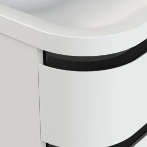 Duarti by Calypso Berrington White Sheen Vanity with Whitley Basin - 800mm 2