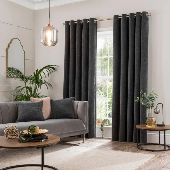 Genoa Chenille Blackout Eyelet Curtains 2