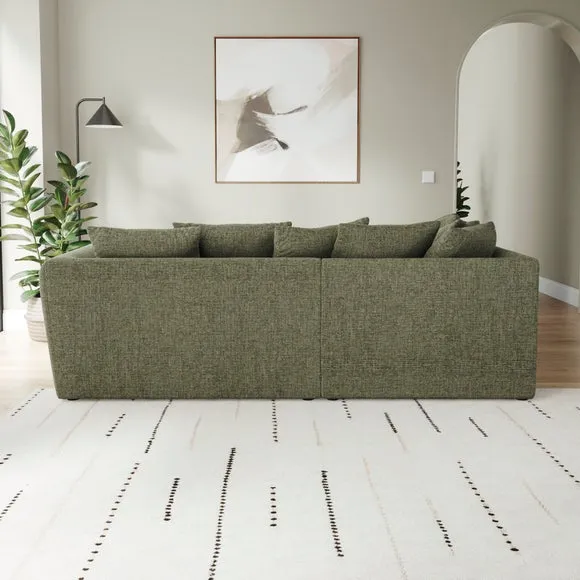 Blake Soft Texture Chenille Corner Chaise Sofa 3