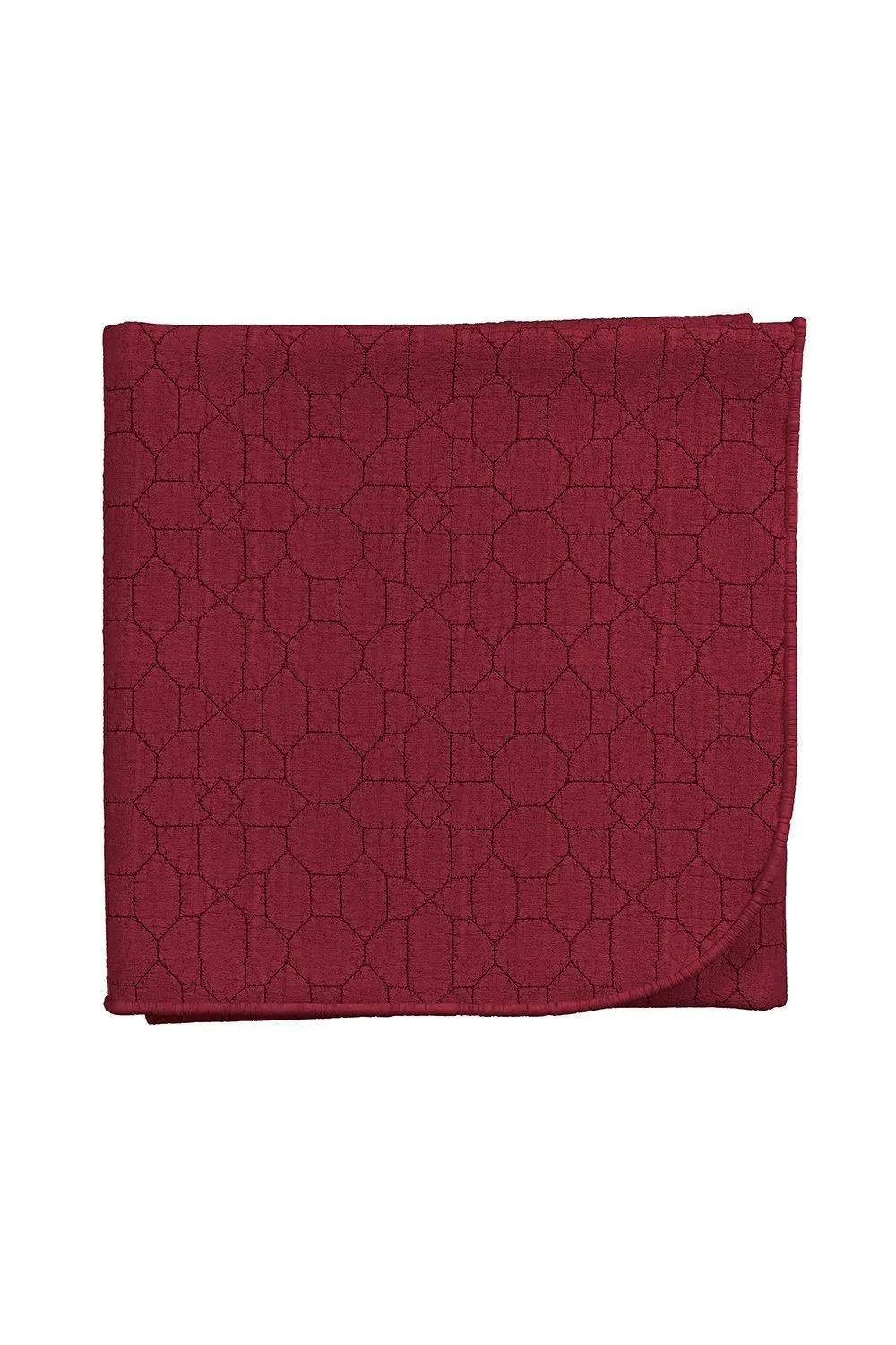 V & A 'Chinoiserie Charm' Cotton Throw in Dark Red