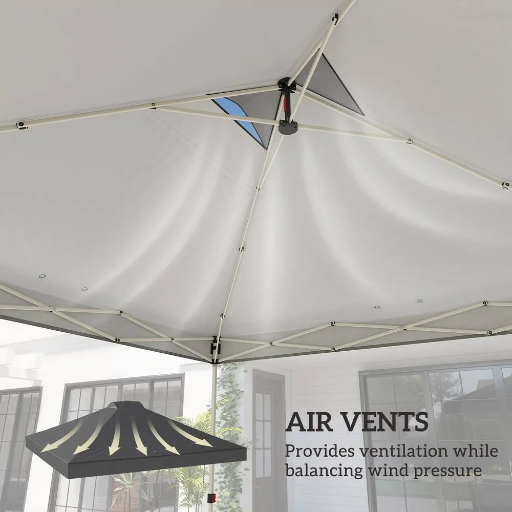 OUTSUNNY Gazebo Roof Replacement UV50+ Waterproof 3x3(m) Dark Grey 5
