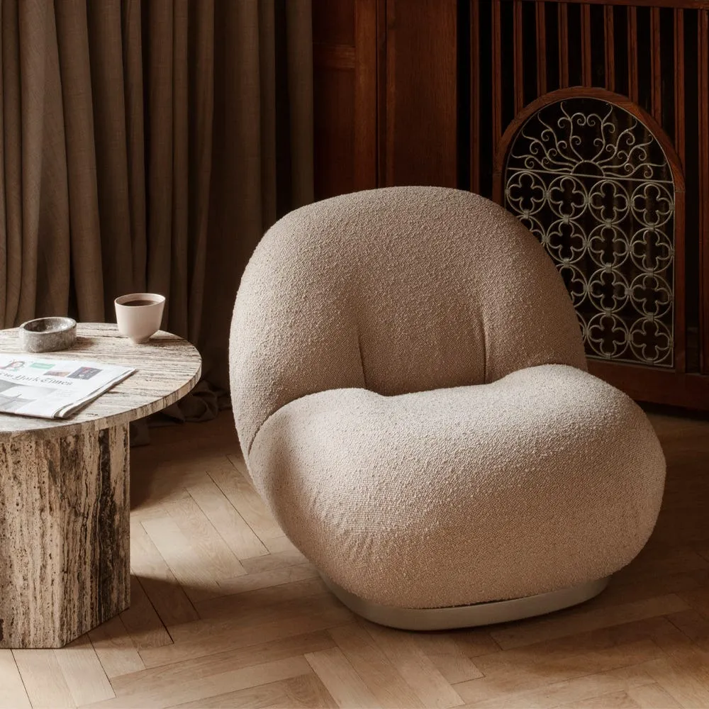 Gubi Pacha Lounge Chair in Belsueded 003 with Matt Black Base 4