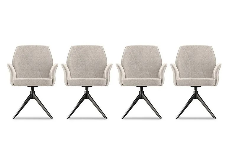 Julio Set of 4 Swivel Dining Arm Chairs