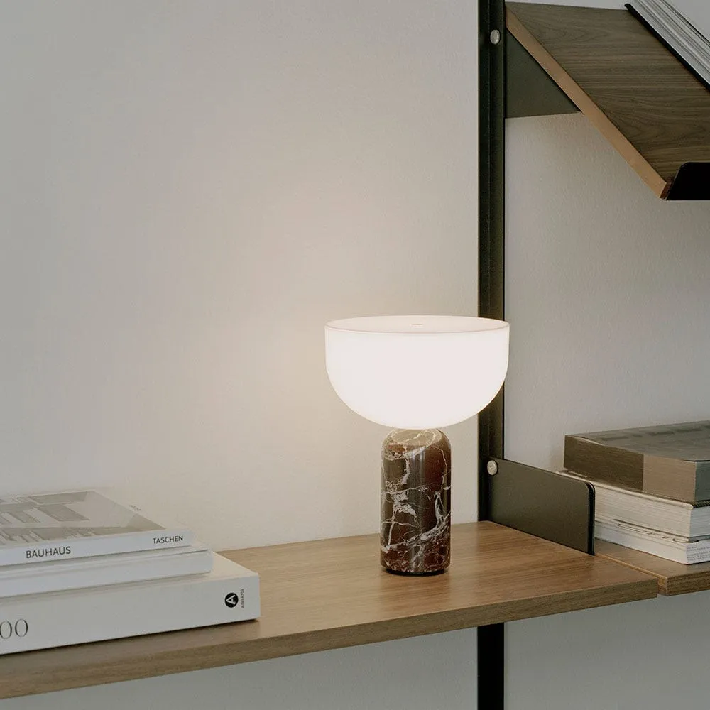 New Works Kizu LED Portable Table Lamp Black Marble 4