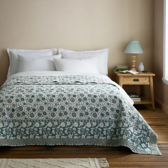 Rae Floral Cotton Bedspread