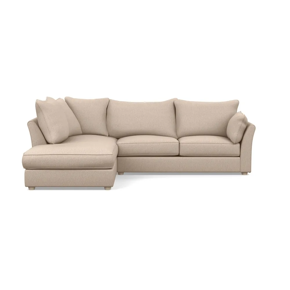 Heal's Tailor Left Hand Facing Corner Sofa Tendu Waffle Mocha Natural Feet