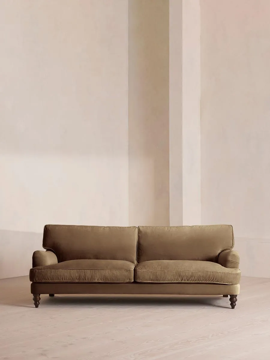 Arundel Four Seater Sofa, Velvet, Truffle