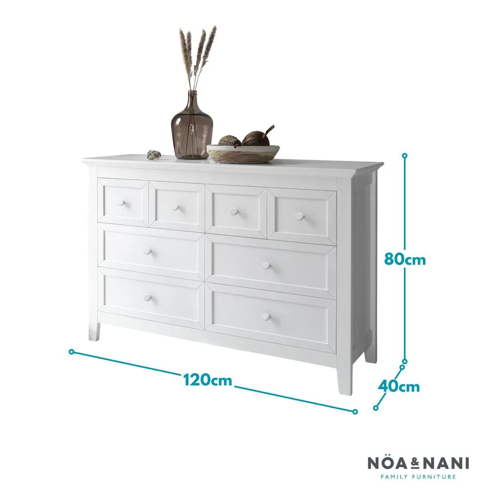 Nöa and Nani Torsby Chest of Drawers 8 Drawer in White 3