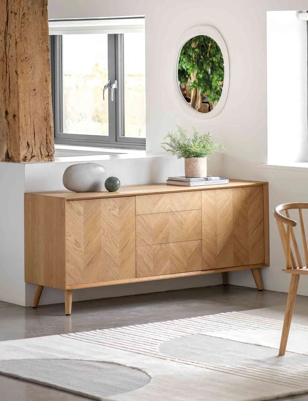 Gallery Direct Milano 2 Door Sideboard Natural
