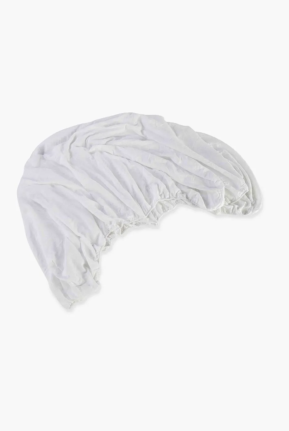 CHRISTY Double Layered Relaxed Retreat Luxury Cotton Bedding Fitted Sheets in White 3
