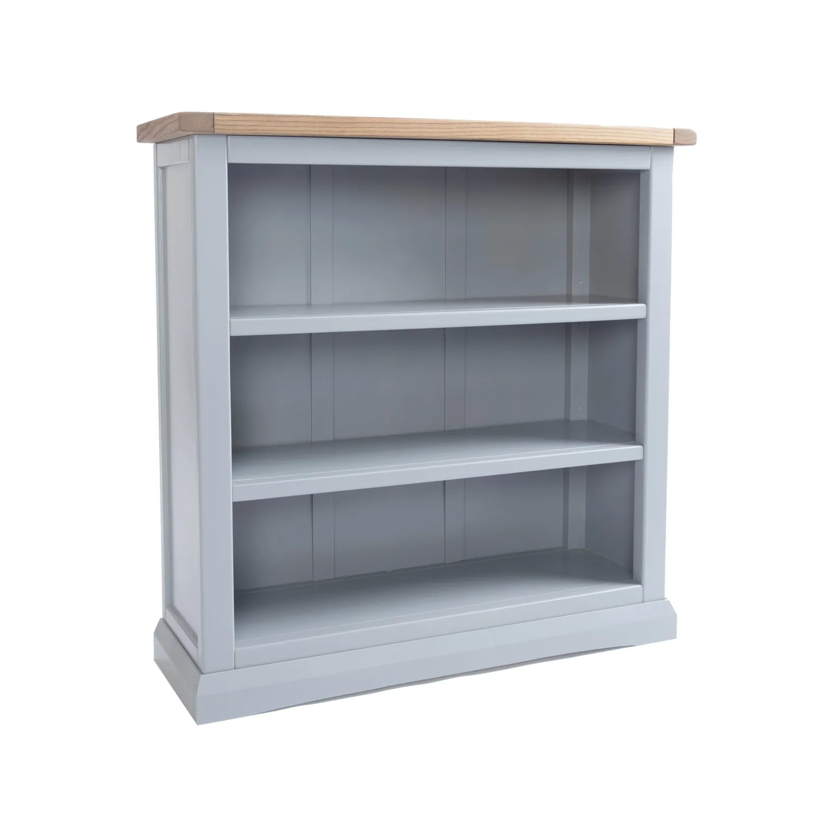 Cabinet Bits Bookcase with plinth 90x90x30cm in Grey 2