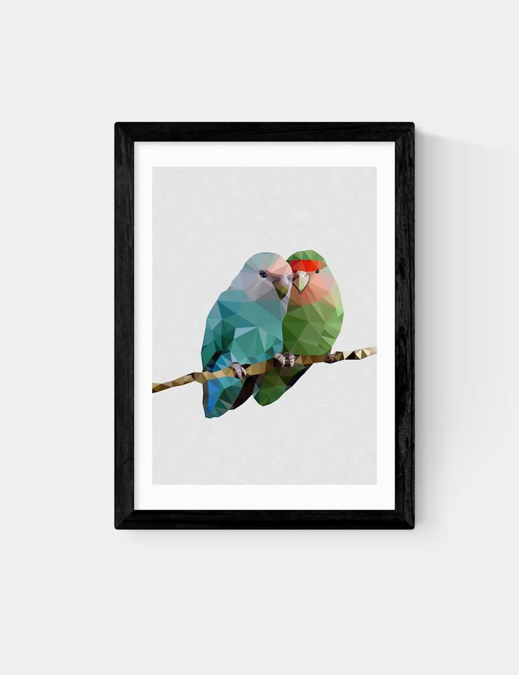East End Prints Two Love Birds Framed Art Black