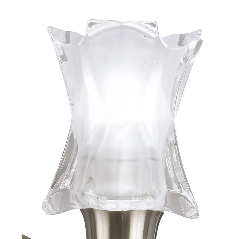 Netlighting Alaska Wall Lamp Switched 2 Light L1SGU10 Satin Nickel in Grey 5